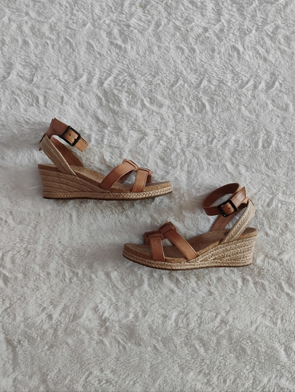 UGG Tan Wedge Sandals